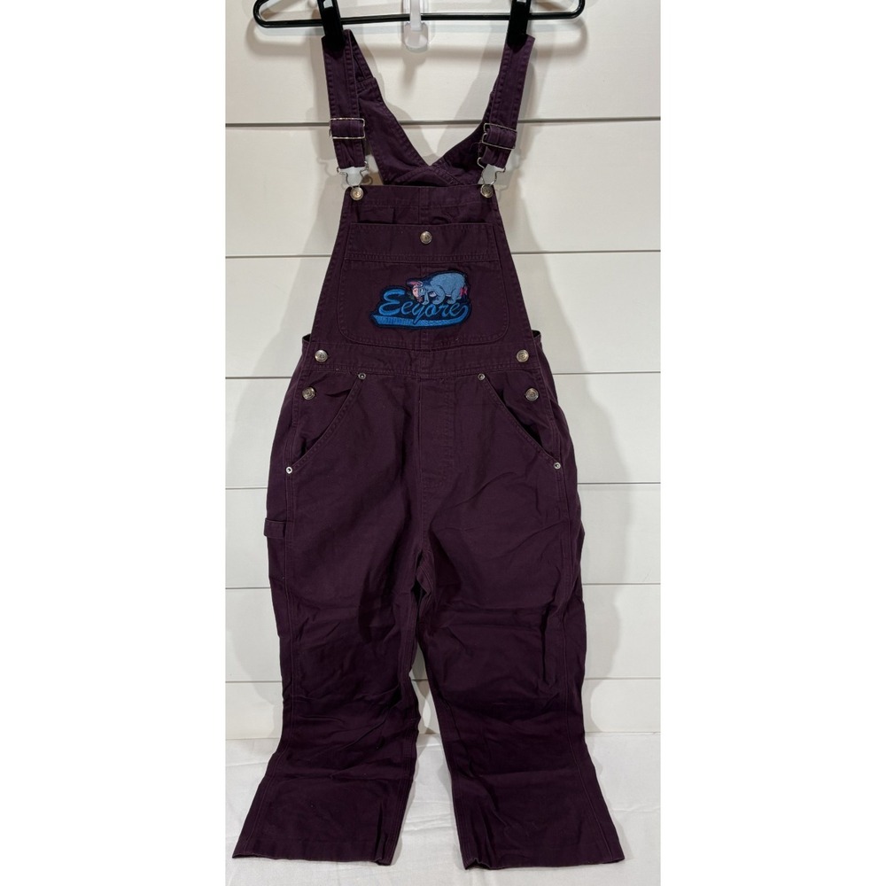 Vintage Eeyore Bib Overall Pants Youth Size M (Estimate) Purple Disney 90s Pooh